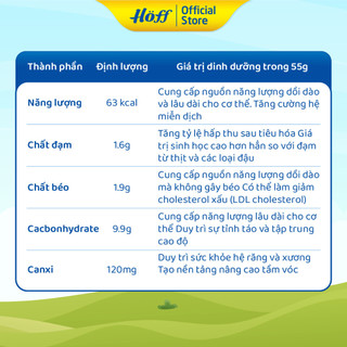 Sữa chua hoa quả Hoff vị CHUỐI - 1 LỐC (4 hộp x 55g)