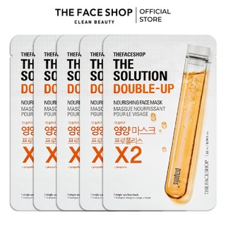 Set 5 mặt nạ dưỡng ẩm phục hồi da the face shop the solution double-up nourishing 22ml