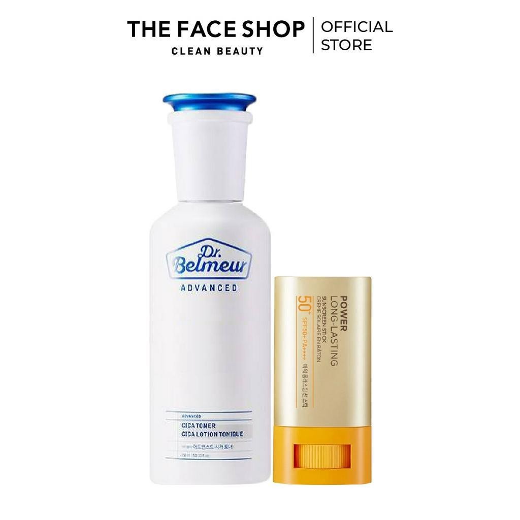 [VOUCHER 10% ĐH 150K] Combo Nước Cân Bằng Dưỡng Da THE FACE SHOP 150ml+Sáp Chống Nắng Stick Spf50+ Pa++++ 18G