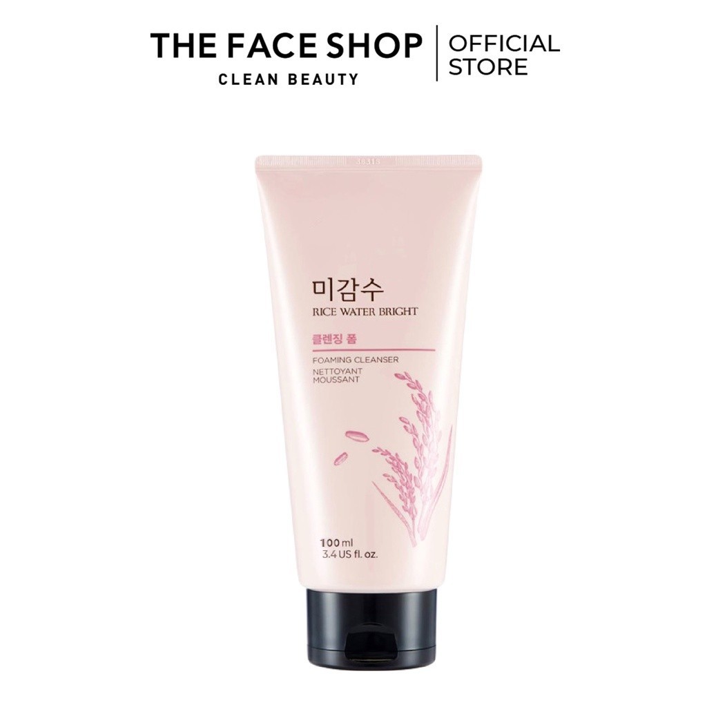 [VOUCHER 10% ĐH 150K] Combo Sữa Rửa Mặt Làm Sáng Da THE FACE SHOP 100ml+Kem Dưỡng Da 1.2Ml