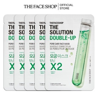 Combo 5 mặt nạ se khít lỗ chân lông the face shop the solution double-up pore care face mask 20ml