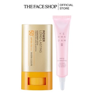 Combo sáp chống nắng the face shop power long-lasting 18g+tinh chất dưỡng ẩm 25ml