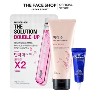 Combo sữa rửa mặt làm sáng da the face shop 100ml+tinh chất cica peptite ampoule 15ml+mặt nạ 22ml