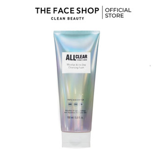 Combo 2 sữa rửa mặt làm sạch đa năng the face shop all clear all in-one foaming cleanser 150ml