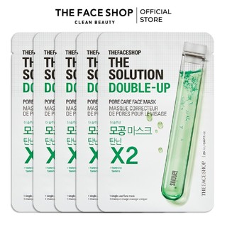 Combo 5 mặt nạ se khít lỗ chân lông the face shop the solution double-up pore care face mask 20ml