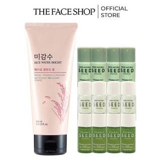 Combo sữa rửa mặt thefaceshop 100ml+bộ dưỡng chăm sóc da 5mlx12