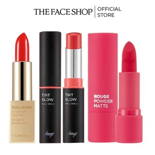 Combo son thỏi thefaceshop collagen màu 11 3.5g+son môi matte 06+son môi dưỡng ẩm 03 4.3g