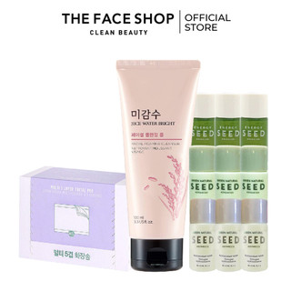 Combo bông tẩy trang the face shop 80pcs+bộ dưỡng da