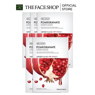 [Quà Tặng Không Bán]Combo 5 Mặt Nạ Chống Oxy Hóa TheFaceShop Real Nature Pomegranate Face Mask 20gx5