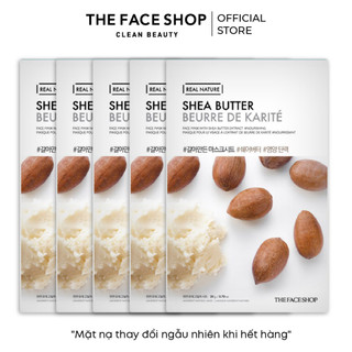 Combo 5 Mặt Nạ Phục Hồi Và Cung Cấp Độ Ẩm THE FACE SHOP Real Nature Shea Butter Face Mask 20g (GZ)