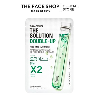 Mặt Nạ Se Khít Lỗ Chân Lông Thefaceshop The Solution Double-Up Pore Care Face Mask (Gz) 20Ml