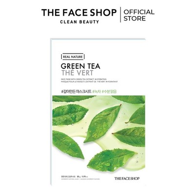  Mặt Nạ Thanh Lọc Da Ngừa Mụn Từ Trà Xanh Thefaceshop Real Nature Green Tea 20g