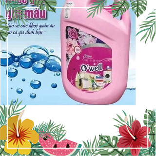 Nước giặt xả owell 3,5 lít trắng sạch, lưu hương thơm lâu can 3.5l, nước giặt xả owell đậm đặc, nước giặt, nước giặt xả