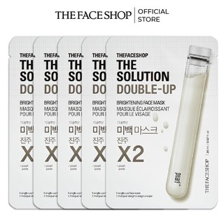 Combo 5 Mặt Nạ Tăng Cường Làm Sáng Da Thefaceshop The Solution Double-Up Brightening 20Ml