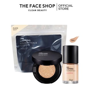 [Mã COSTFST3 -8% đơn 250K] Bộ Kit Kem Nền Trang Điểm TheFaceShop Ink Lasting Foundation Trial Kit (8ml x 8g)