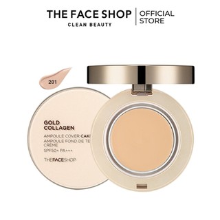 Kem Nền Trang Điểm TheFaceShop GOLD COLLAGEN AMPOULE COVER CAKE SPF50 PA+++ 10G