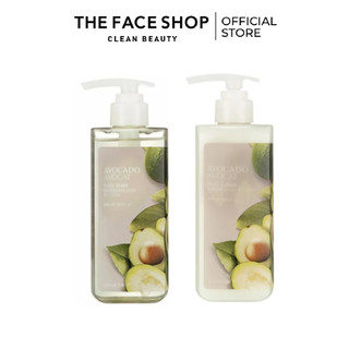 Combo Sữa Dưỡng Thể Cung Cấp Ẩm TheFaceShop Avocado Body Lotion 300ml & Gel tắm TheFaceShop Avocado Body Wash 300ml