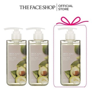 Bộ 3 Gel Tắm Cung Cấp Ẩm TheFaceShop Avocado Body Wash (3x300ml)