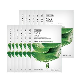 Bộ 14 Miếng Mặt Nạ Giấy Cung Cấp Nước Thefaceshop Real Nature Aloe (20gx14 miếng)