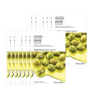 Bộ 14 Miếng Mặt Nạ Giấy Cung Cấp Ẩm Tối Ưu Thefaceshop Real Nature Olive(20gx14 miếng)