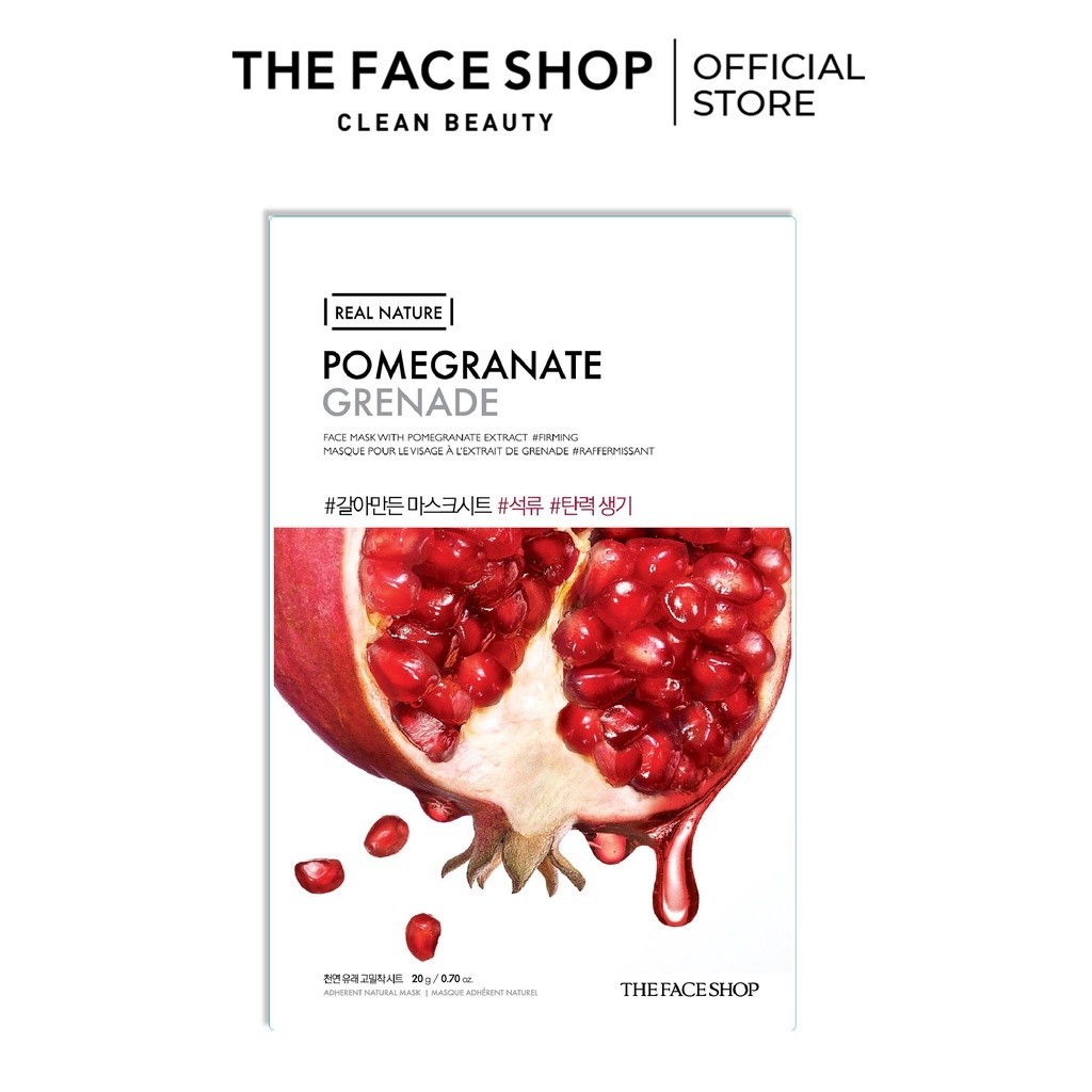 Mặt Nạ Cung Cấp Nước TheFaceShop Real Nature Pomegranate Face Mask 20g