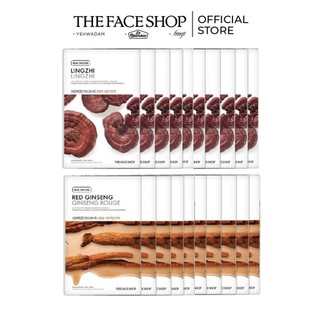 Combo 20 Miếng Mặt Nạ Giấy TheFaceShop Real Nature Lingzhi & Red Ginseng 20gx20