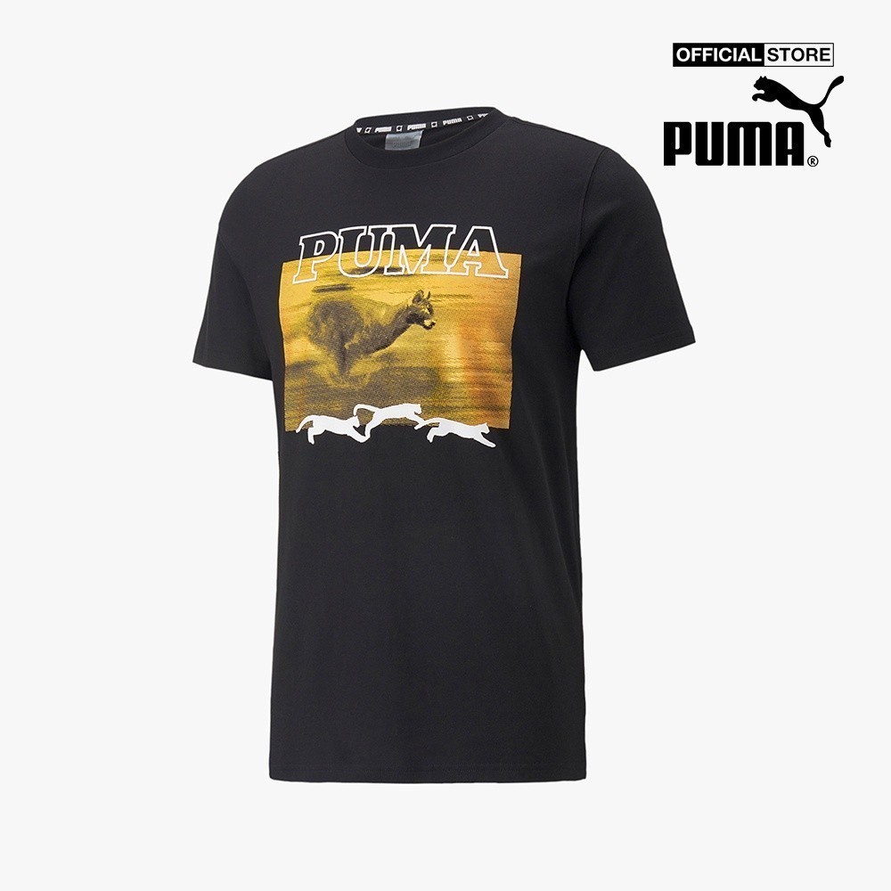 PUMA - Áo thun nam cổ tròn tay ngắn Timeout Basketball 536486-01