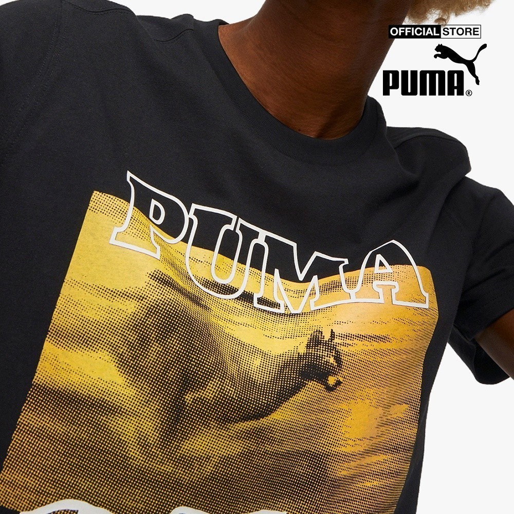 PUMA - Áo thun nam cổ tròn tay ngắn Timeout Basketball 536486-01