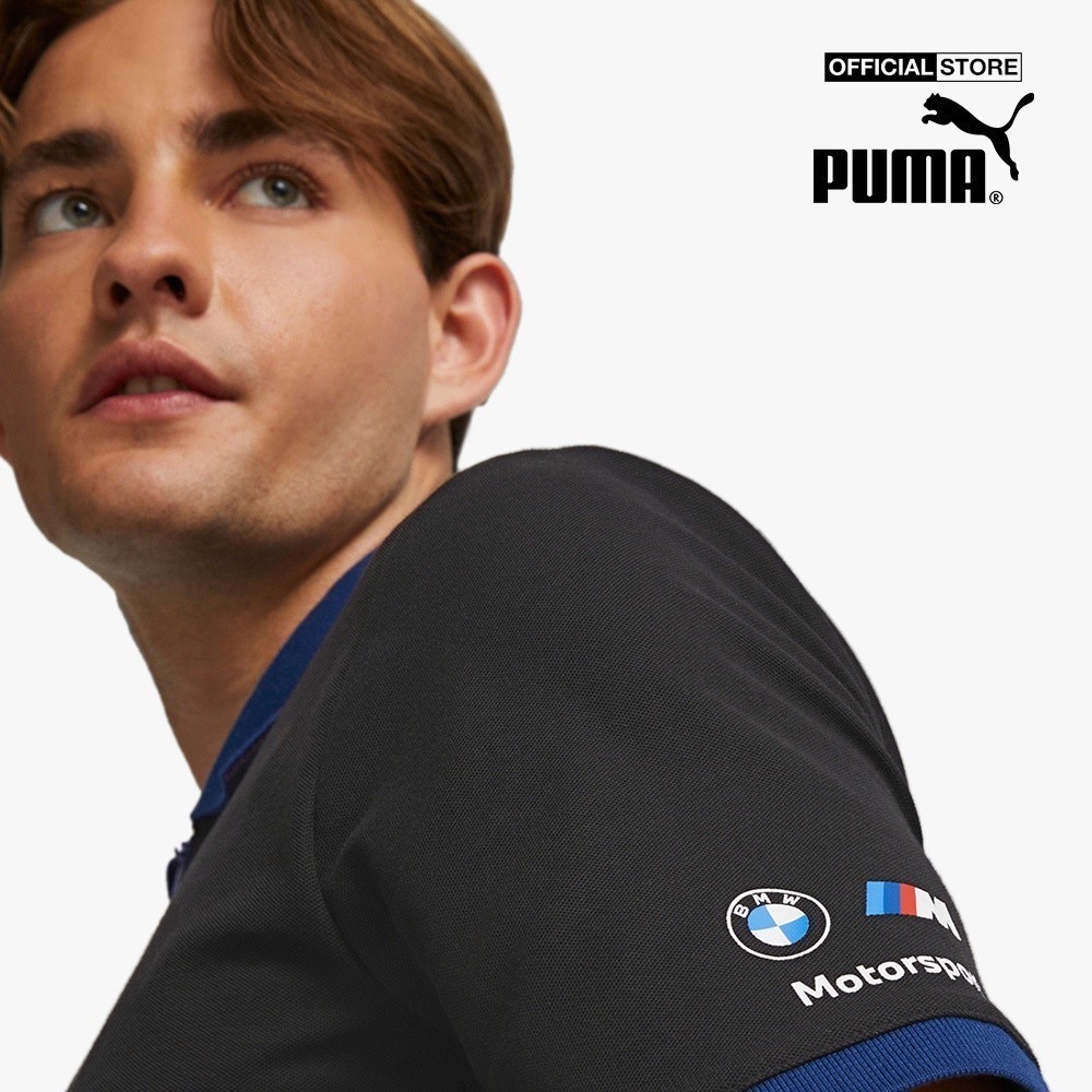 PUMA - Áo polo nam thể thao ngắn tay phối zip BMW M Motorsport 535870-01