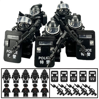 Người Đàn Ông Tháo Rời Bom Đồng Nhất Chống Bạo Động Khối Xây Dựng Lego Tương Thích Minifigure Lực Lượng Đặc Biệt Nhỏ Swat Lực Lượng Trọn Bộ