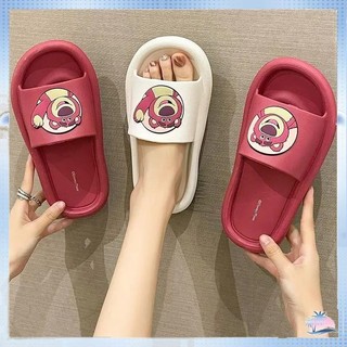 Dép sandal đế mềm dép dâu gấu đôi dép