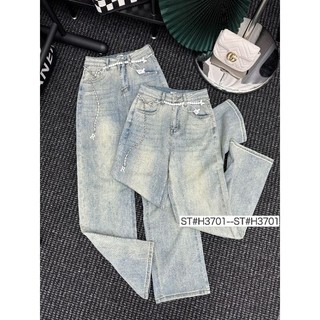 Quần jeans suông dây xích ngọc hàng QCL1