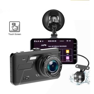 Camera hành trình xe hơi K5 màn hình cảm ứng 2 cam trước và sau full HD xem đêm rõ nét -Hàng mới