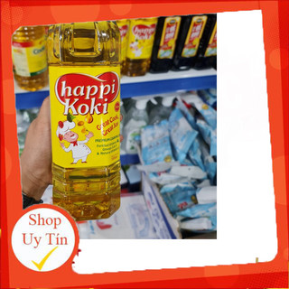 Dầu ăn cao cấp Happy Koki chai 1 lít