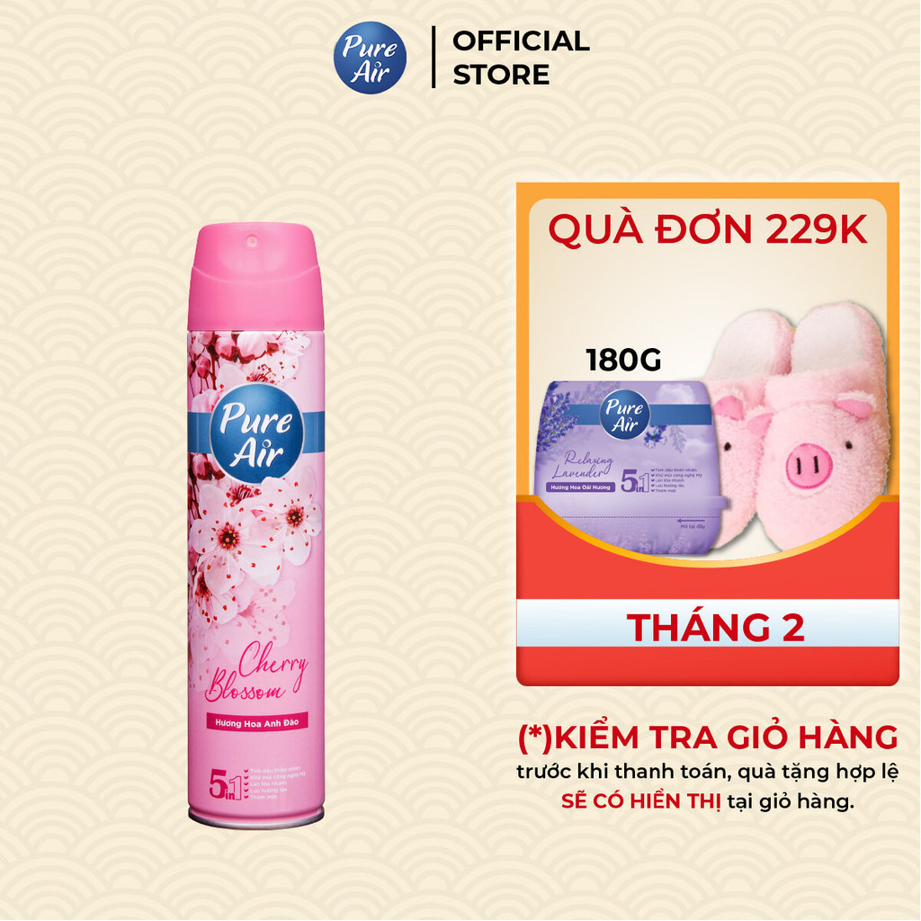 Xịt phòng nước hoa Pure Air 280ml