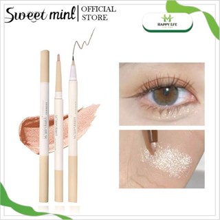 Bút kẻ bọng mắt 2 đầu Sweet Mint, bút vẽ bọng mắt kèm nhũ bắt sáng hightlight siêu tự nhiên bền màu