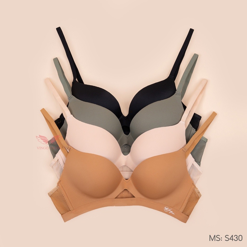 Áo lót su không gọng nâng ngực mút vừa VINGO thiết kế không viền thoải mái S430 VNGO