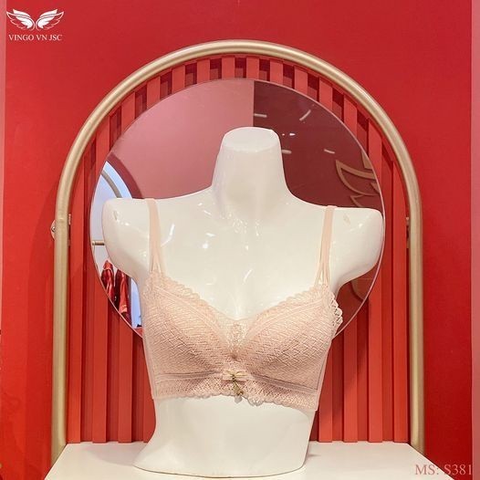 Áo lót ren không gọng nâng ngực tạo khe tự nhiên VINGO S381 VNGO