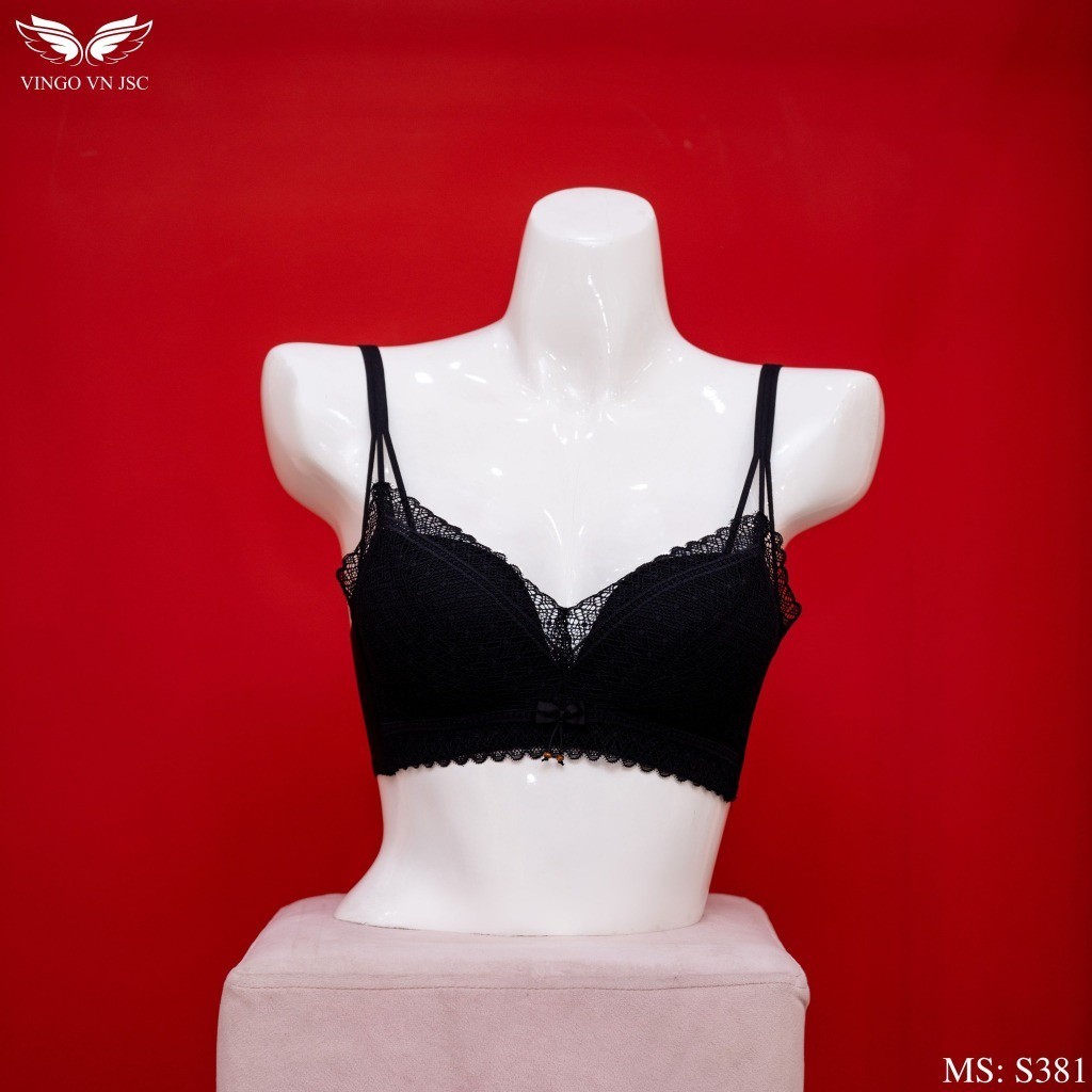 Áo lót ren không gọng nâng ngực tạo khe tự nhiên VINGO S381 VNGO