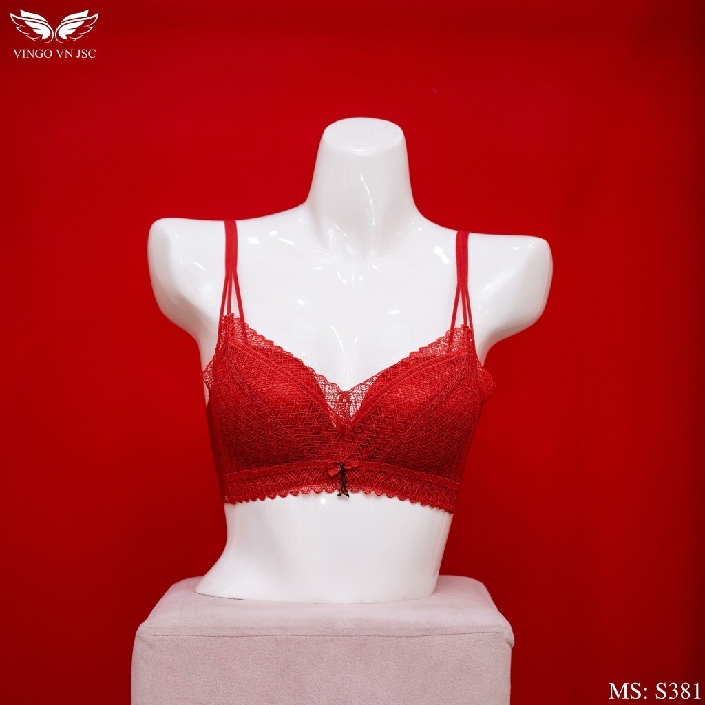 Áo lót ren không gọng nâng ngực tạo khe tự nhiên VINGO S381 VNGO