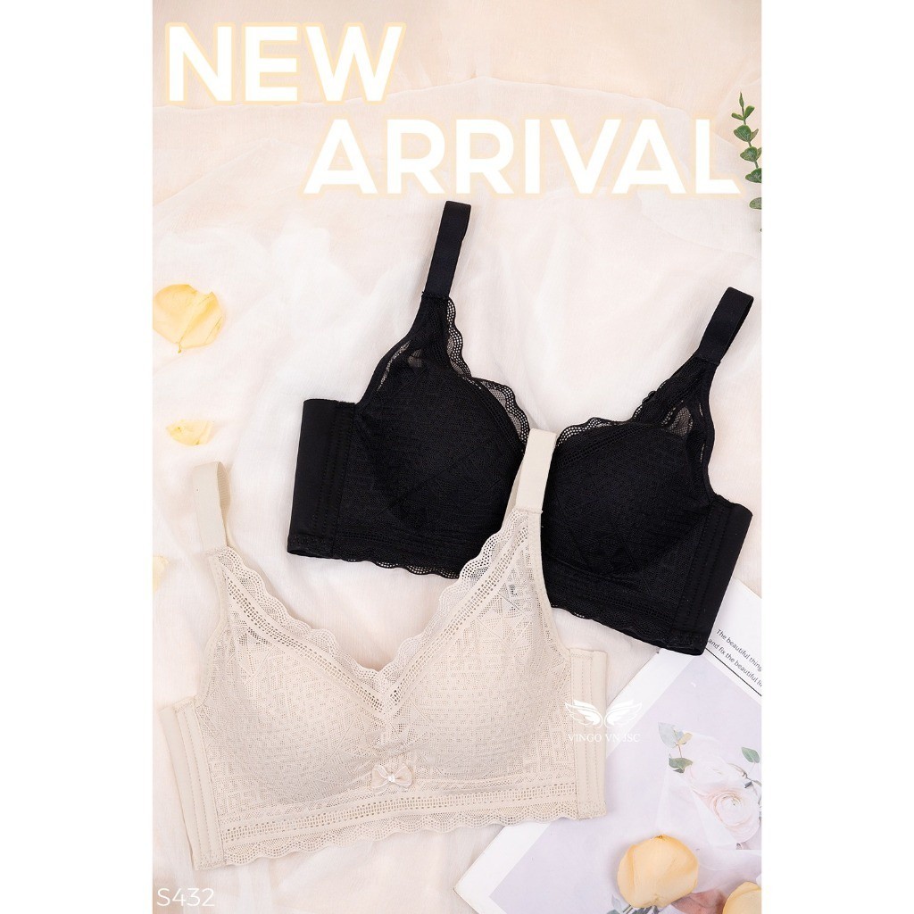 Áo lót ren không gọng nâng ngực tạo khe tự nhiên VINGO S381 VNGO