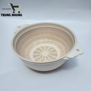 Bộ thau rổ nhựa kèm chậu 2 lớp vietnhat