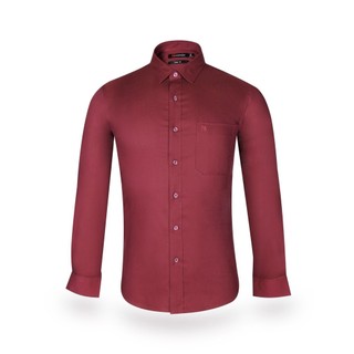 Áo sơ mi nam khatoco tay dài form slim màu đỏ trơn mã a1md468s1-cnmk019-2011-d