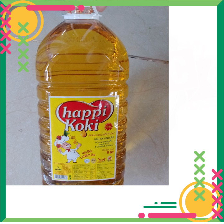 (Hỏa tốc) Dầu ăn Happy KOKI 5 lít