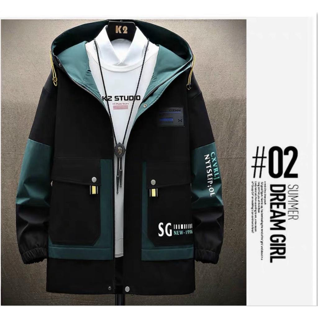 ÁO KHOÁC NAM ÁO KHOÁC KAKI NAM TÚI HỘP CÓ MŨ CỰC ĐẸP THỜI TRANG NAM HÀN QUỐC ILOVECARE