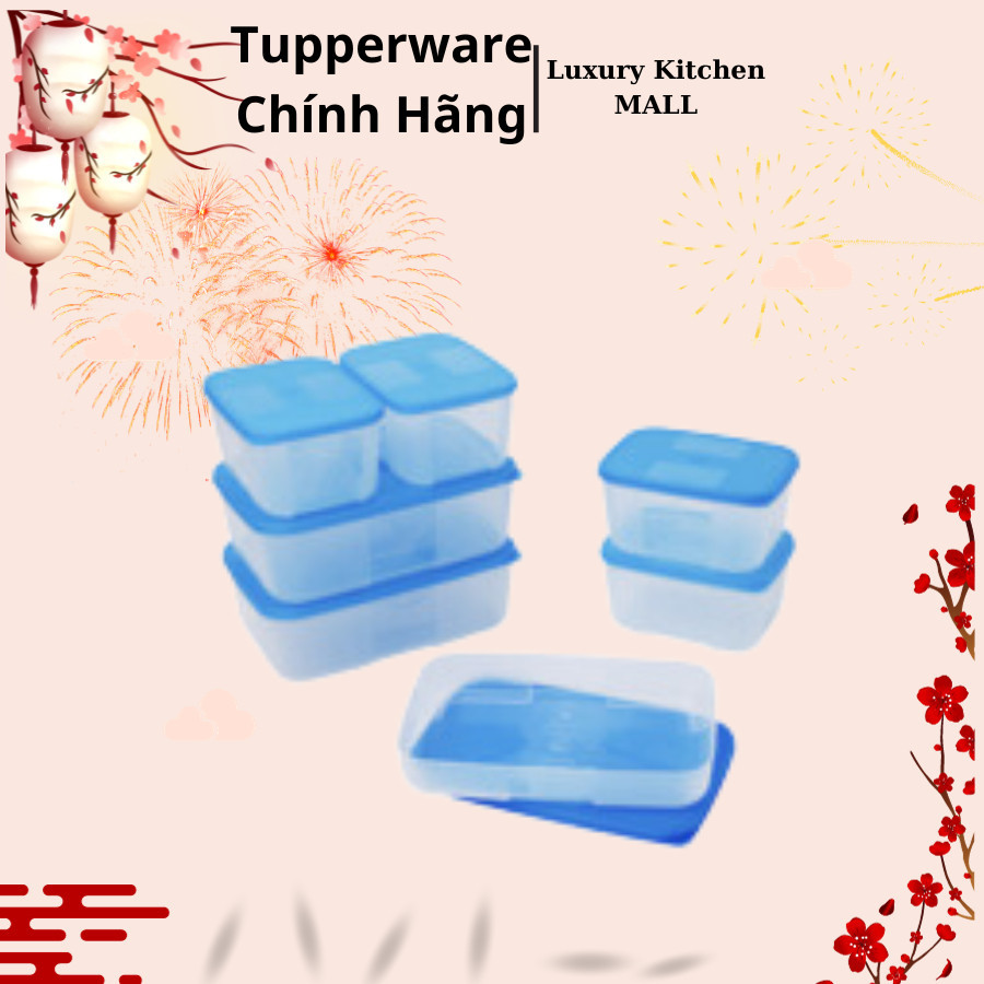 Set 7 hộp trữ đông Tupperware - Dung tích gọn gàng phù hợp cho mọi cỡ tủ lạnh - Chính hãng Tupperwar