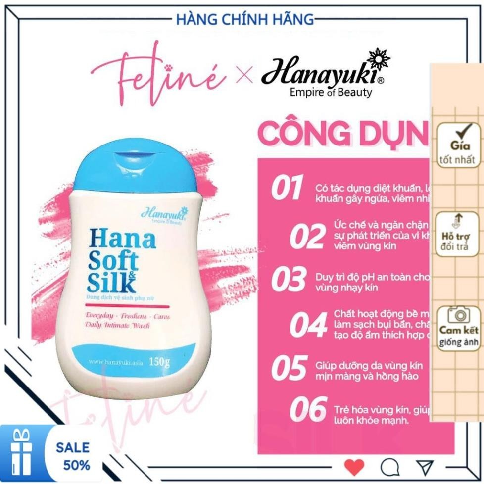 C.Hãng100% Dung Dịch Vệ Sinh Phụ Nữ Hana Soft Silk Hanayuki - MEO SHOP