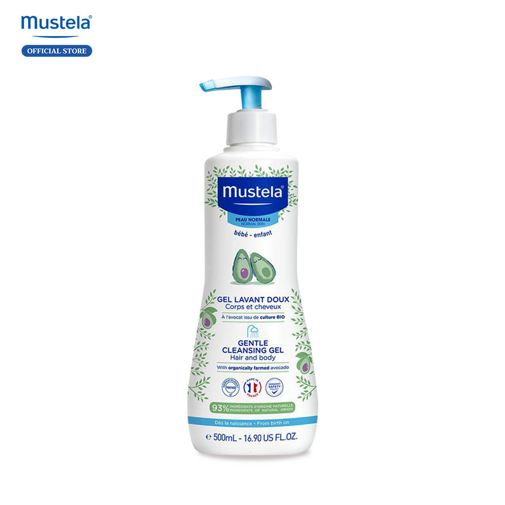 Sữa Tắm Gội Cho Trẻ Sơ Sinh & Em Bé Da Thường Mustela 500ml