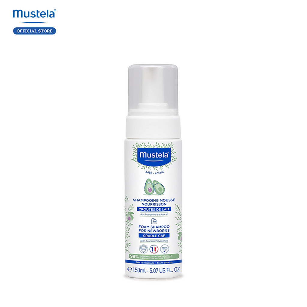 Dầu Gội Ngăn Ngừa Cứt Trâu Cho Trẻ Sơ Sinh & Em Bé Mustela 150ml