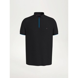 Tommy hilfiger - áo polo nam tay ngắn wcc cotton modal zip reg polo mw0mw33286bds